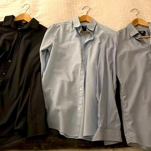 3 H&M Long Sleeve Dress Shirts